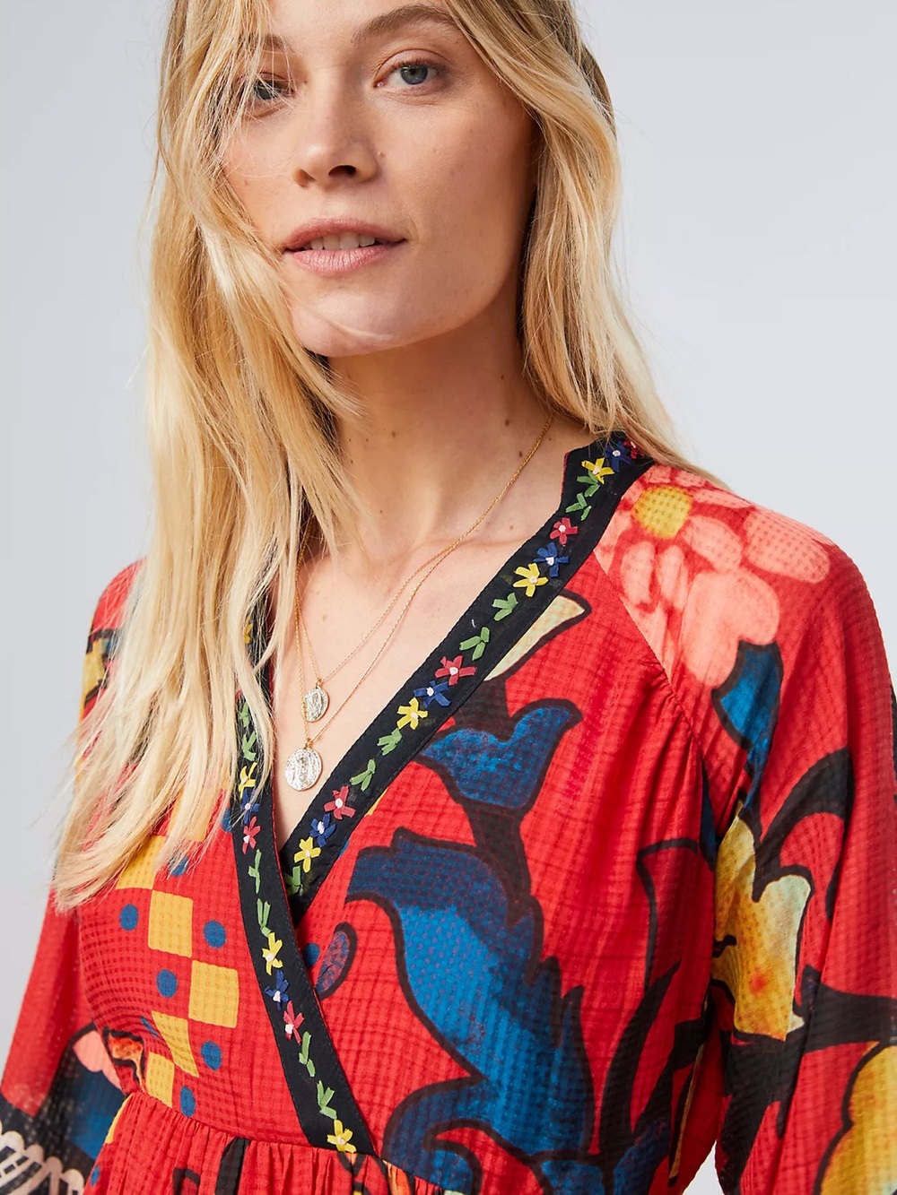 NWT Anthropologie Verb Cayenne Maxi Dress Floral Abstract Geometric Patchwork 8 - Picture 4 of 4